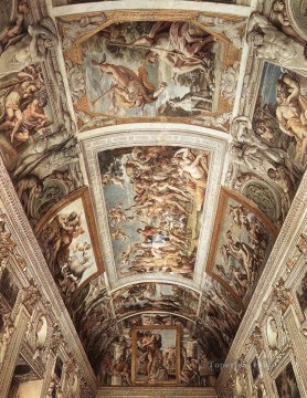  techo Obras - Fresco del techo de Farnese barroco Annibale Carracci